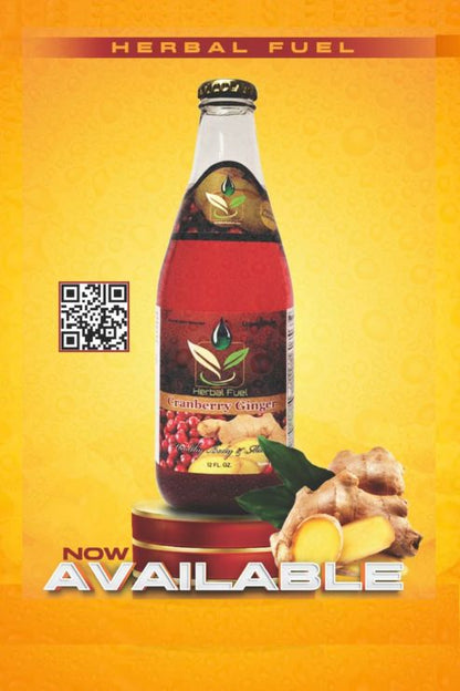 Cranberry Ginger Ginseng Energy Drink 12oz